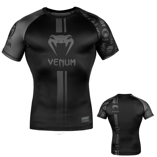 VENUM Grey Short Sleeve Rashguard