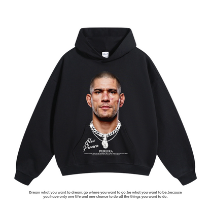 UFC Boxing Fighting Oliveira Oliveira Black Dragon Poirier Cotton American Hooded Sweatshirt Man