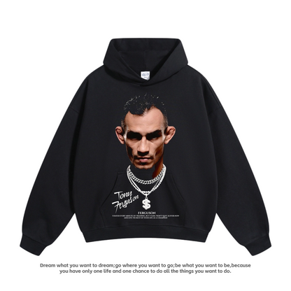 UFC Boxing Fighting Oliveira Oliveira Black Dragon Poirier Cotton American Hooded Sweatshirt Man